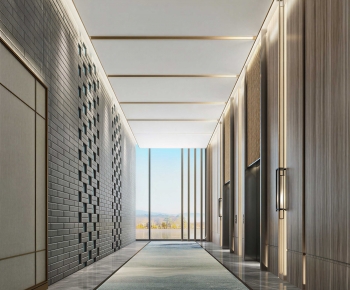 Modern Corridor/elevator Hall-ID:651216989
