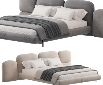 Modern Double Bed-ID:987605092