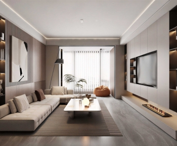 New Chinese Style A Living Room-ID:359577895