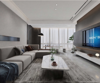 Modern A Living Room-ID:671613938