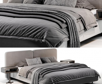 Modern Double Bed-ID:846257933