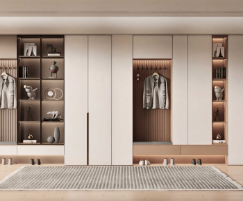 Modern Clothes Storage Area-ID:136851078