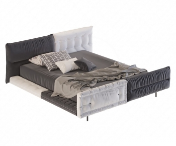 Modern Double Bed-ID:699724914