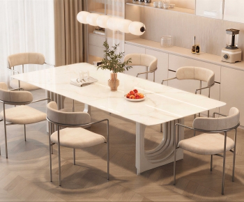 Modern Dining Table And Chairs-ID:439810874