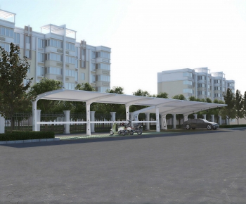 Modern Outdoor Parking Lot-ID:685470136