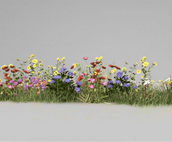 Modern Flowers And Grass-ID:684827093