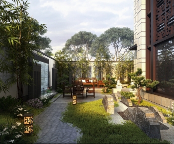 New Chinese Style Courtyard/landscape-ID:732326982
