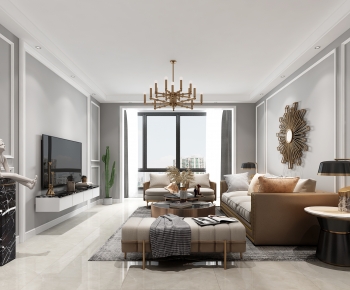 Modern A Living Room-ID:691863061