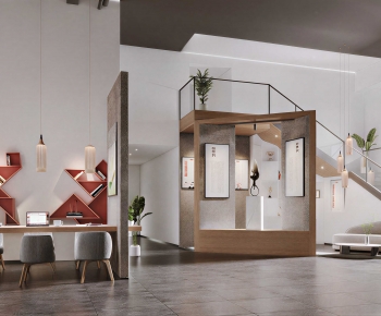Modern Office Reception Desk-ID:840862043