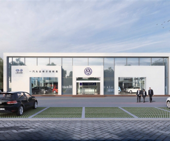 Modern Appearance Of Commercial Building-ID:602679976