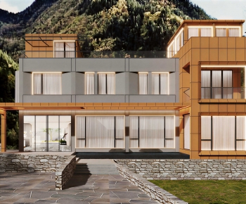 New Chinese Style Villa Appearance-ID:931406975