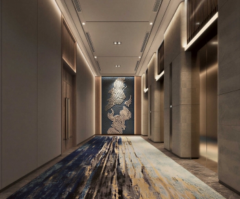 Modern Office Elevator Hall-ID:735295064