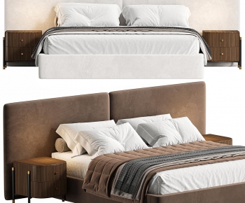Modern Double Bed-ID:872214083