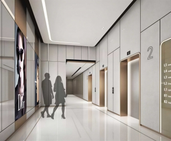 Modern Corridor Elevator Hall-ID:539720135