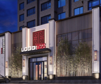 New Chinese Style Facade Element-ID:738781931