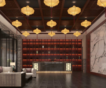 New Chinese Style Office Reception Desk-ID:510159977