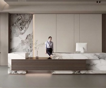 Modern Office Reception Desk-ID:787455081