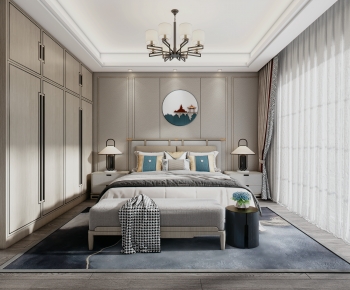 New Chinese Style Bedroom-ID:989722014