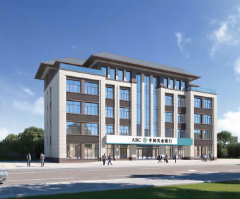 New Chinese Style Building Appearance-ID:122484925