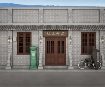 New Chinese Style Facade Element-ID:847759969