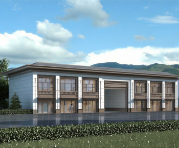 New Chinese Style Appearance Of Commercial Building-ID:734455118