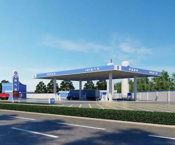 Modern Gas Station-ID:929409986