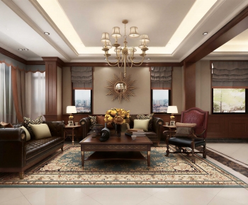 American Style A Living Room-ID:610932116