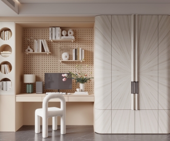 Modern Computer Desk And Chair-ID:820921904
