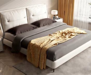 Modern Double Bed-ID:504132995