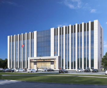 Modern Appearance Of Commercial Building-ID:643007996