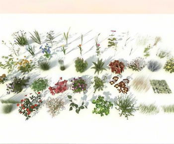 Modern Flowers And Grass-ID:619342095