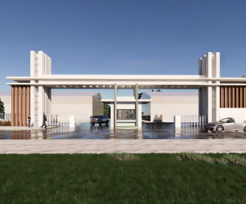 Modern Facade Element-ID:828445919