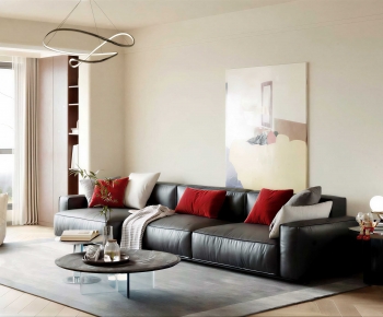 Modern Three-seat Sofa-ID:523653988