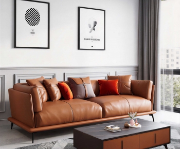 Modern Three-seat Sofa-ID:985616923