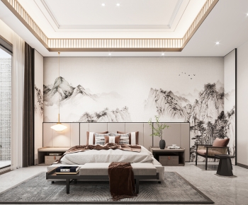 New Chinese Style Bedroom-ID:241081953