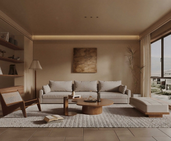 Wabi-sabi Style A Living Room-ID:582374106