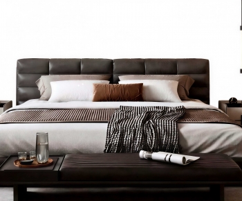 Modern Double Bed-ID:497682093