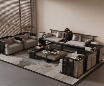 New Chinese Style Sofa Combination-ID:358170995