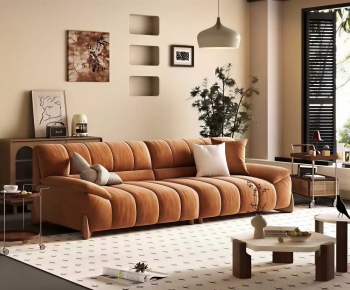 Modern Three-seat Sofa-ID:385198128