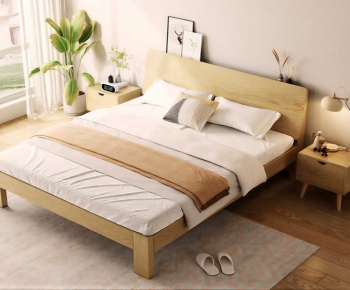 Modern Double Bed-ID:645562898