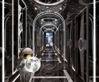 Modern Corridor Elevator Hall-ID:303251984