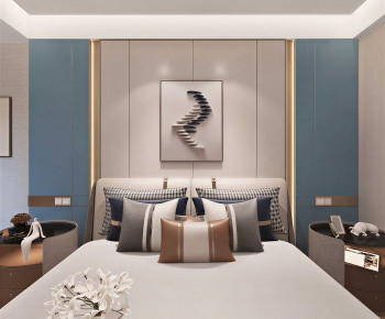 Modern Double Bed-ID:115695006