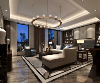 New Chinese Style A Living Room-ID:379287004