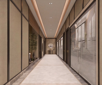 Chinese Style Corridor Elevator Hall-ID:381548882