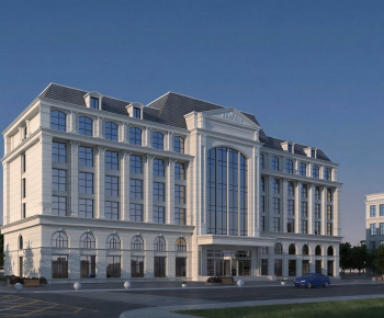 European Style Appearance Of Commercial Building-ID:498070966