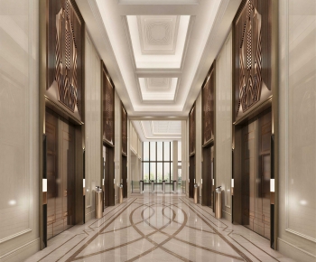 Modern Corridor Elevator Hall-ID:313654907