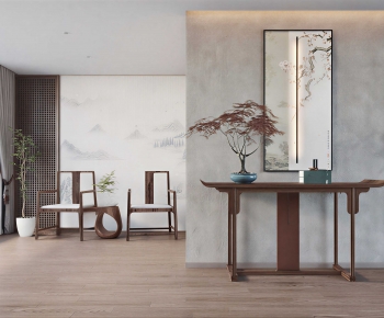 New Chinese Style A Living Room-ID:813478958