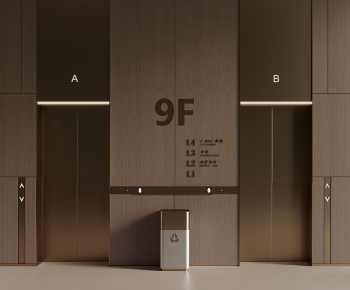 Modern Office Elevator Hall-ID:286016942