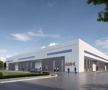 Modern Industrial Building-ID:477640621