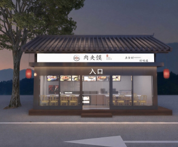 New Chinese Style Facade Element-ID:190351013